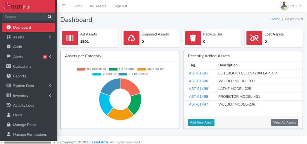 Asset management software