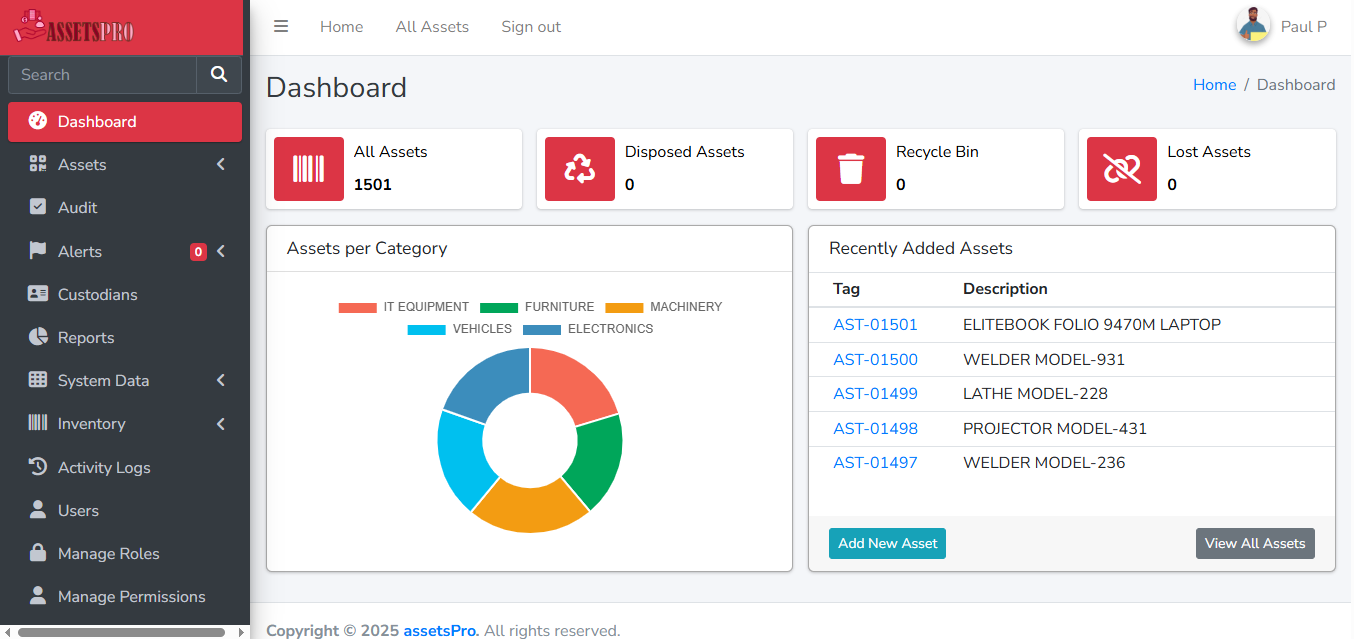 Asset management software